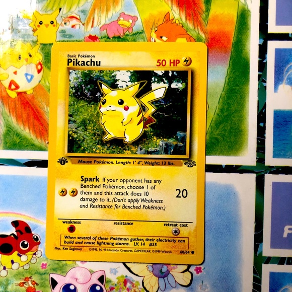 1999 MINT 1ST EDITION JUNGLE PIKACHU 60/64 - Picture 1 of 2